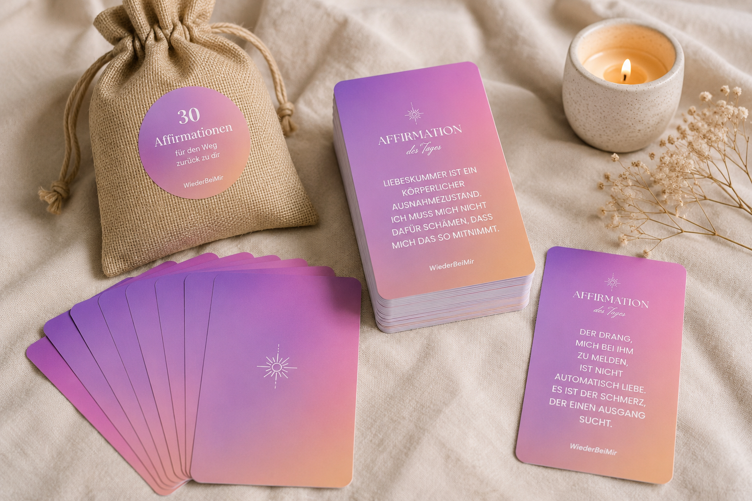 Affirmationskarten-Set von WiederBeiMir